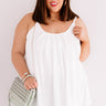 Free Flowing Shift Tank in White Curves Image - 1
