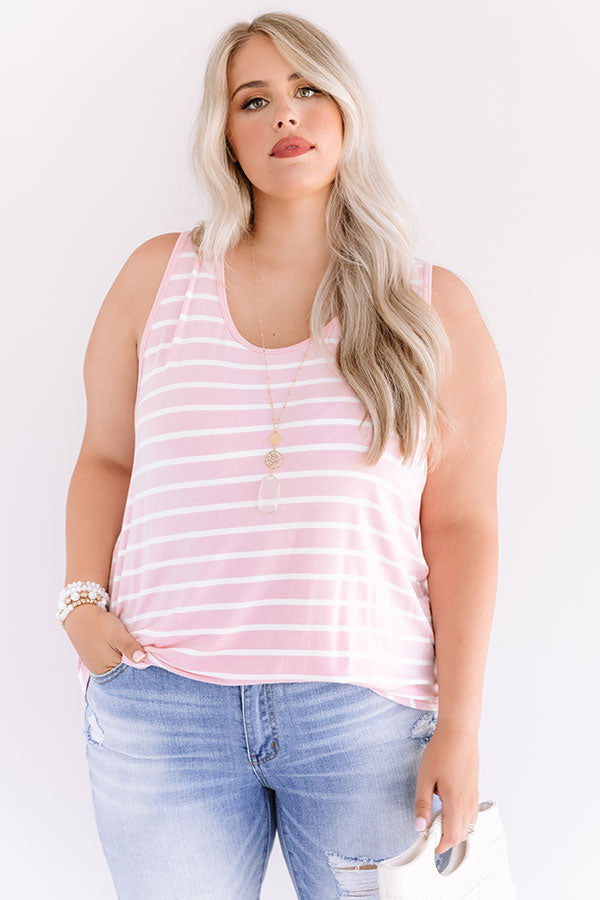 Sweeter In Stripes Shift Tank In Pink   Curves Image - 5