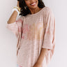 Pineapples In Paradise Knit Top In Blush Image - 1