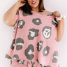 Seaside Twist Leopard Shift Top in Pink   Curves Image - 1