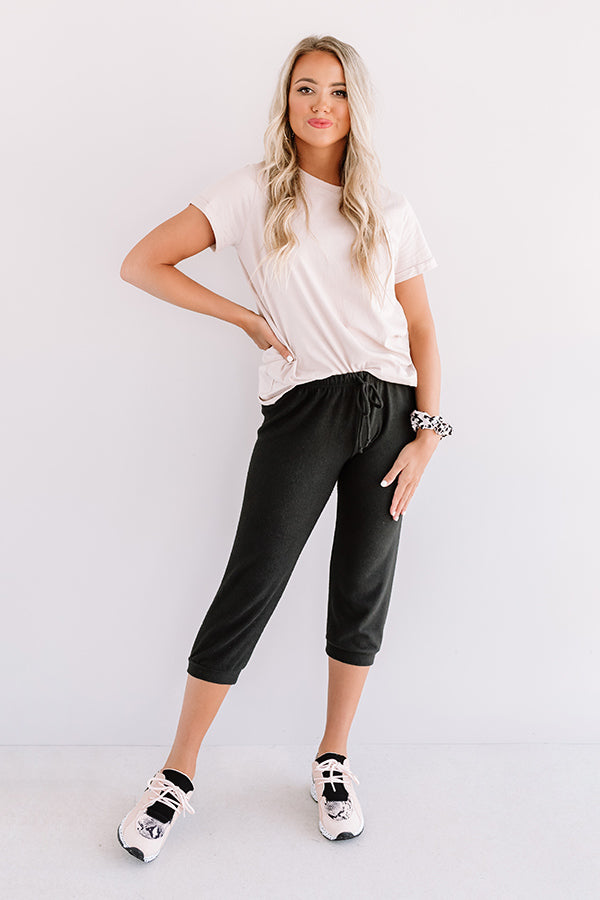 Casa Casual Joggers In Black