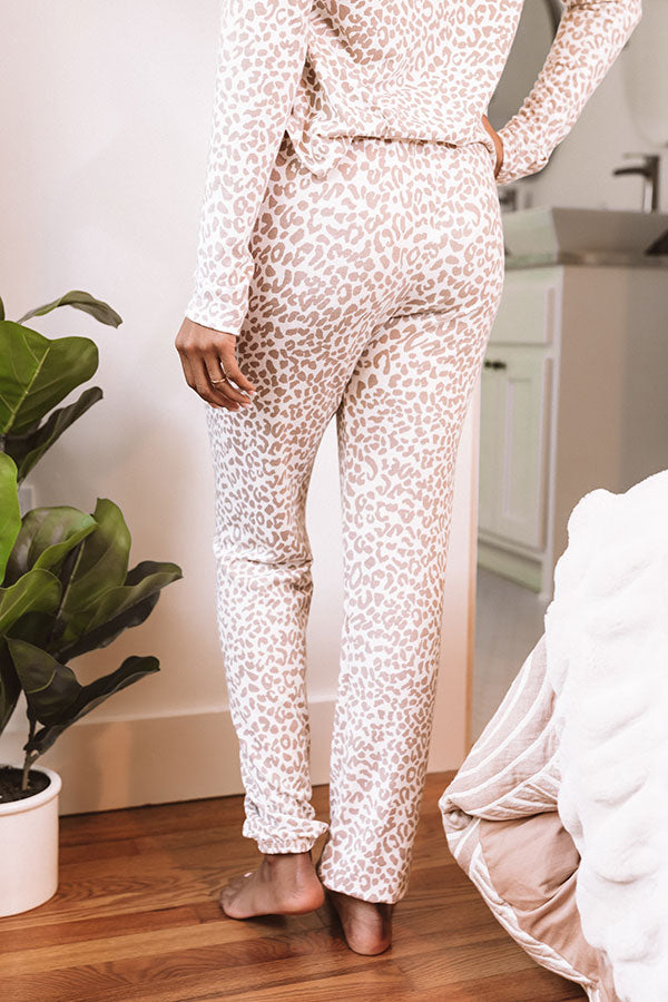 Morning Coffee Leopard Joggers Image - 3