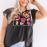 Wild Flower Embroidered Shift Top In Black Curves Image - 1