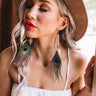 Style Essence Feather Earrings in Brown Image - 1
