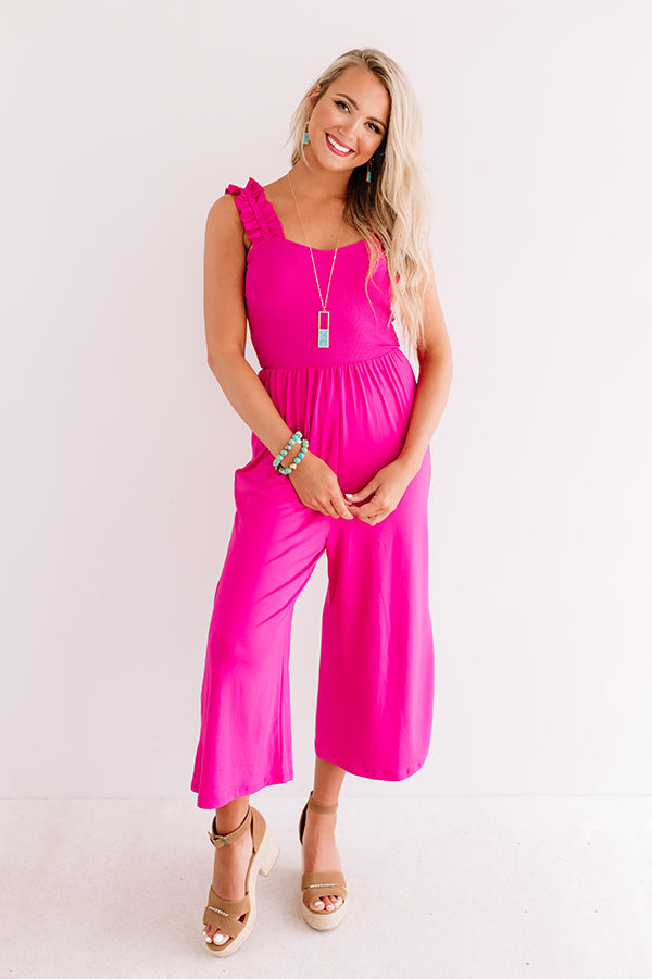 Everyday Magic Jumpsuit In Hot Pink Image - 2