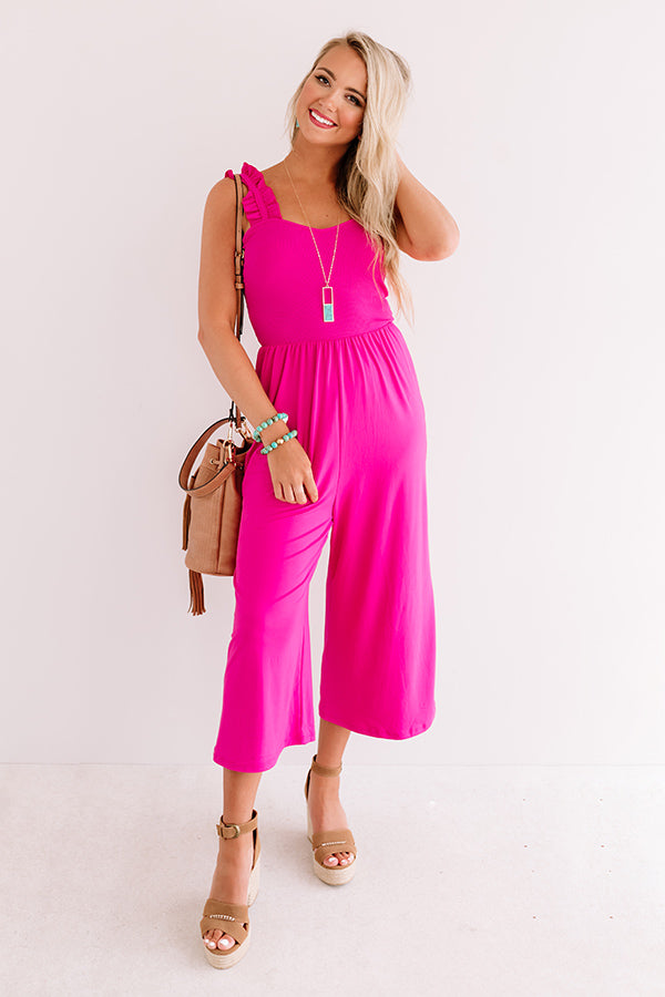 Everyday Magic Jumpsuit In Hot Pink Image - 1
