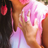 Cocktail Time Druzy Ring In Berry Image - 1