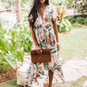Secret Island Front Tie Ruffle Dress In Peach Image - 1