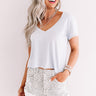 Start The Day Crop Top In Sky Blue Image - 1