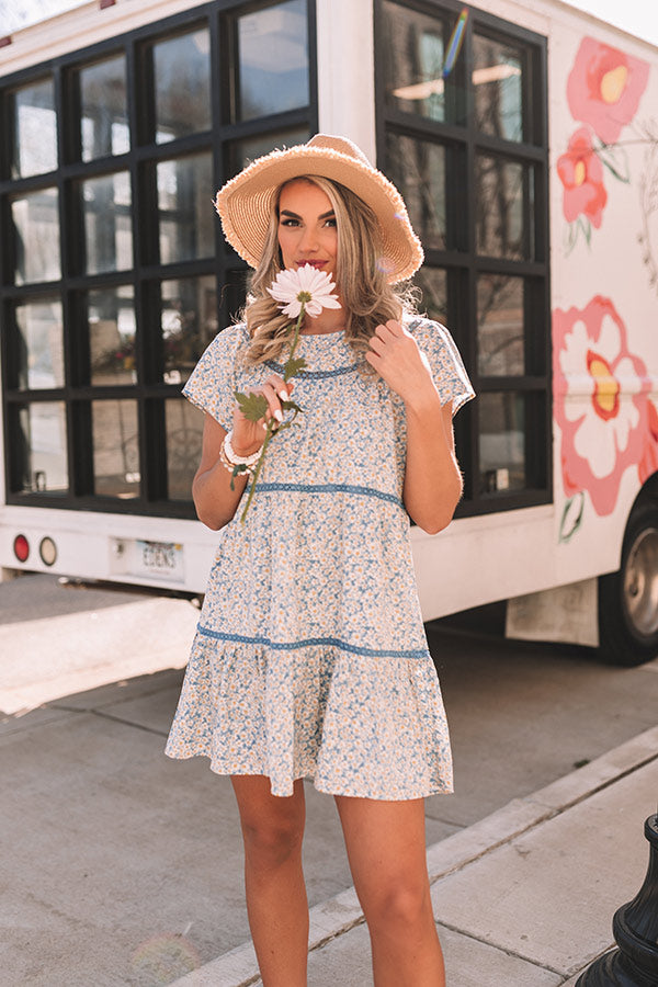 South West Scenery Shift Dress In Blue Image - 3