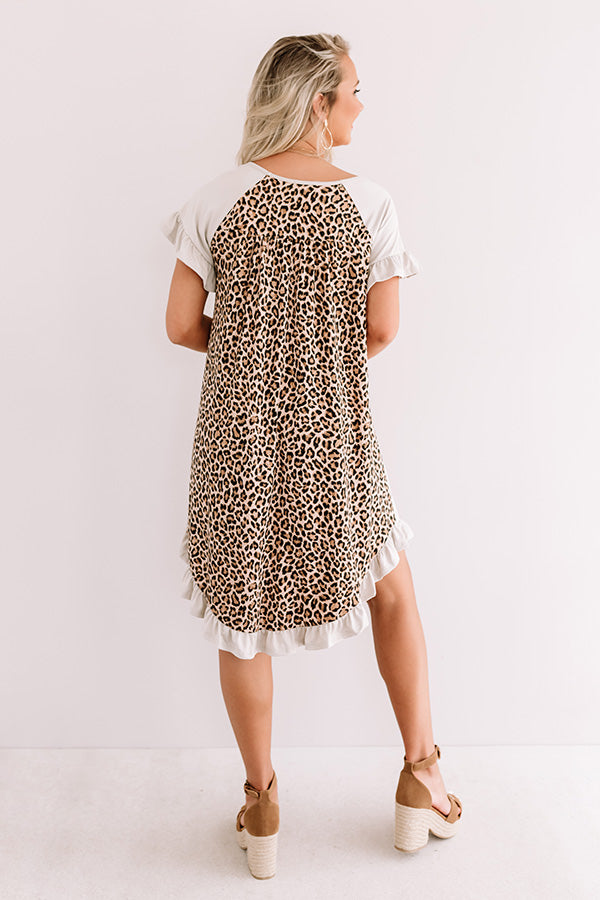 Social Hour Shift Dress In Stone Image - 2