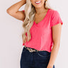 Start The Day Crop Top In Raspberry Image - 1
