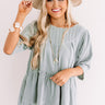 Blissful & Beautiful Shift Top In Pear Image - 1