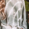 Bryant Park Brunch Semi Precious Necklace In Grey Image - 1