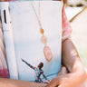 Bryant Park Brunch Semi Precious Necklace In Rose Quartz Image - 1