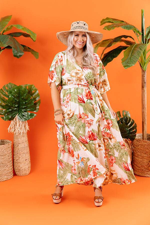 Hello From Hawaii Floral Maxi    Curves Image - 2