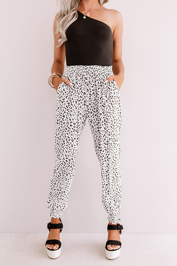 The Tisha High Waist Leopard Joggers