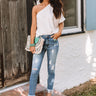 The Stiles Midrise Distressed Ankle Skinny Image - 1