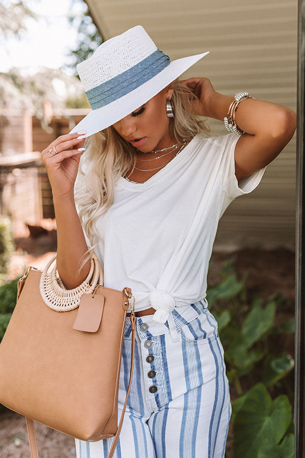 Bay Of Bliss Woven Hat In White