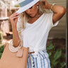 Bay Of Bliss Woven Hat In White Image - 1