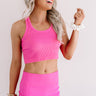 Ready Set Chic Ribbed Crop Top In Pink Image - 1