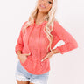 Here For You Burn Out Hoodie In Pink Image - 1