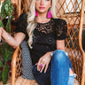 Crochet On Sunday Top In Black Image - 1