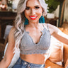Paris Premier Lace Bralette In Dark Grey Image - 1