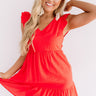 Delightfully Chic Shift Dress In Scarlet Image - 1