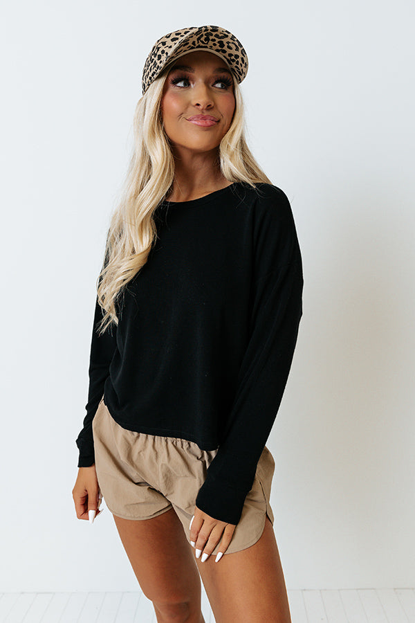 Set To Snuggle Sweatshirt In Black