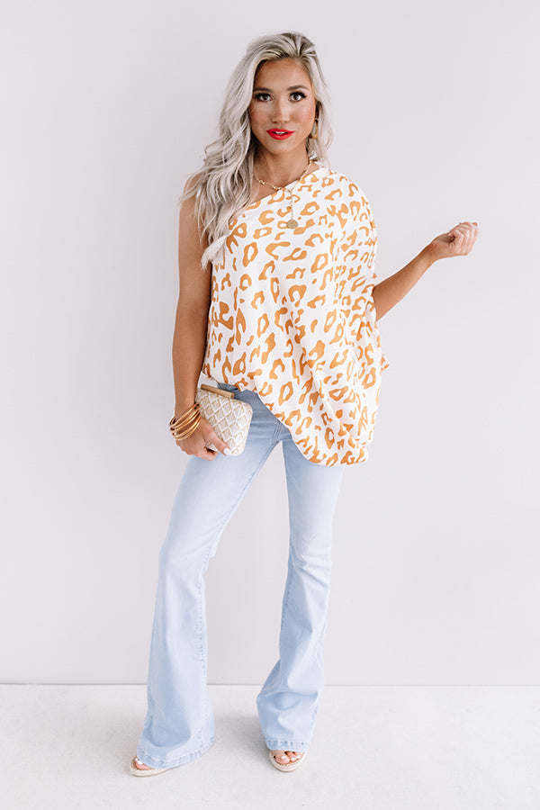 Grand Evening Leopard Top In Marigold Image - 2
