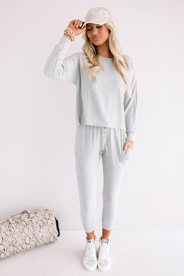 Set To Snuggle Sweatshirt In Grey Image - 4