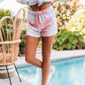 Rest And Relax Tie Dye Shorts In Aqua Image - 1