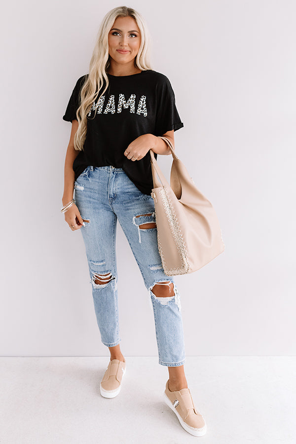 Leopard Mama Tee In Black Image - 2