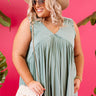 Adley Babydoll Shift Tank In Pear Curves Image - 1