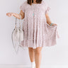 Hooked On Love Leopard Shift Dress In Dusty Purple Curves Image - 1