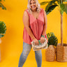 Adley Babydoll Shift Tank In Raspberry Curves Image - 1