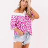 New Chapter Leopard Waffle Knit Top in Orchid Image - 1