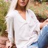 Happy Greeting Shift Top In Taupe Image - 1