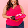 Second Story Lace Top In Hot Pink   Curves Image - 1