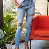 The Petra High Waist Distressed Skinny Image - 1