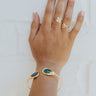 Chic Lifestyle Semi Precious Cuff Bracelet In Blue Image - 1