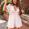 Brooklyn Rooftop Ruffle Romper In Cream Image - 1