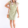 Social Hour Dress In Sage Image - 1