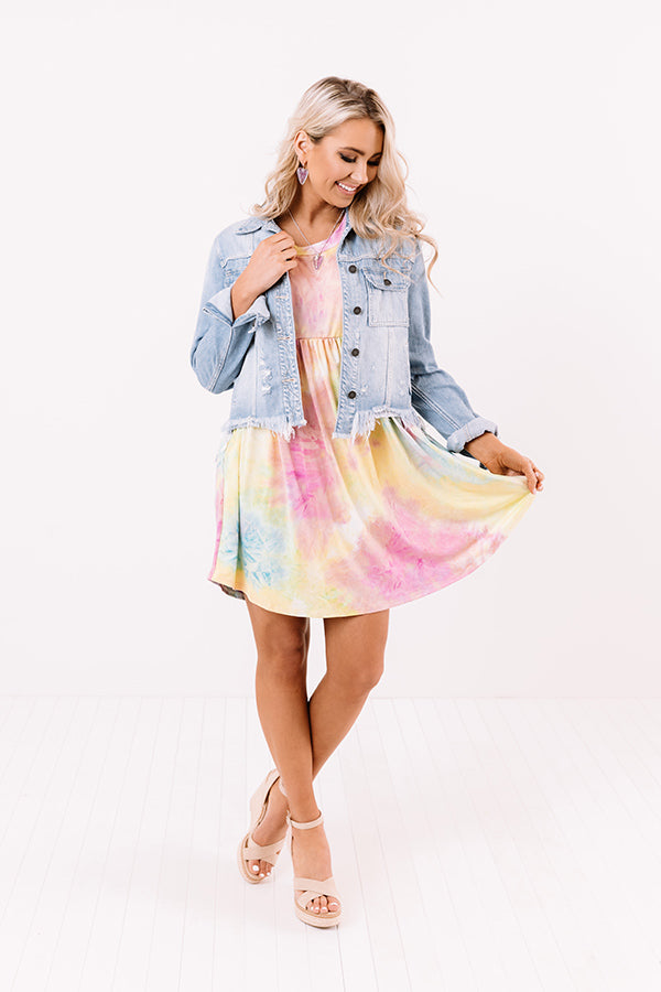 Good Energy Tie Dye Babydoll Dress In Yellow Image - 3