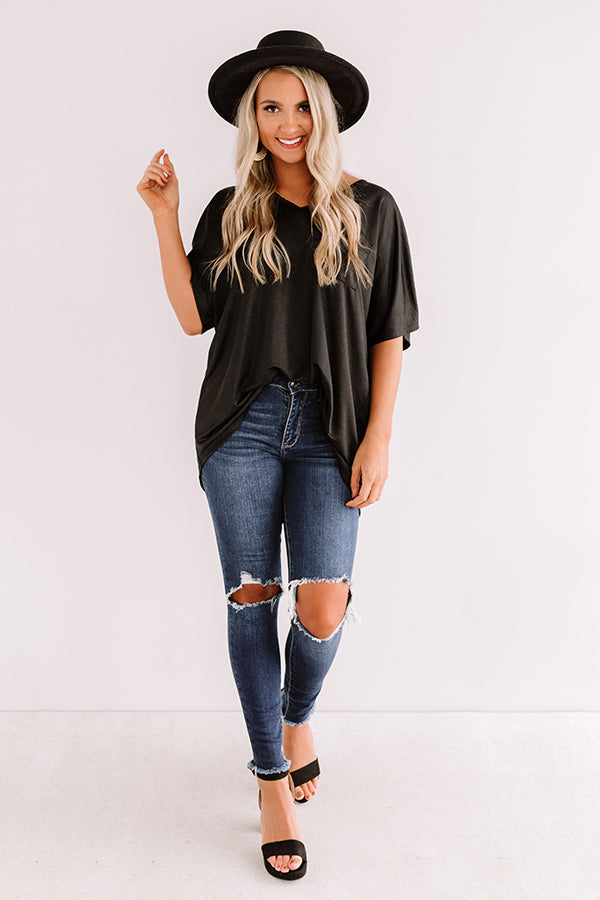 SoCal Luxe Shift Top In Black Image - 2