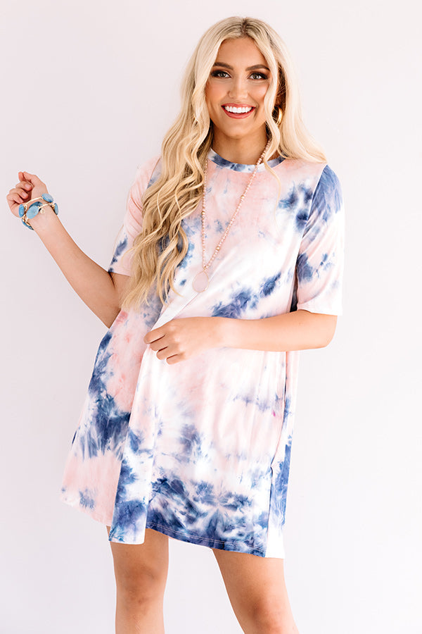 Sweet Fling Tie Dye Shift Dress In Pink Image - 1