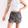 The Kynlee Knit Shorts In Charcoal Image - 1