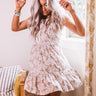 State Of Flow Floral Dress In Warm Taupe Image - 1
