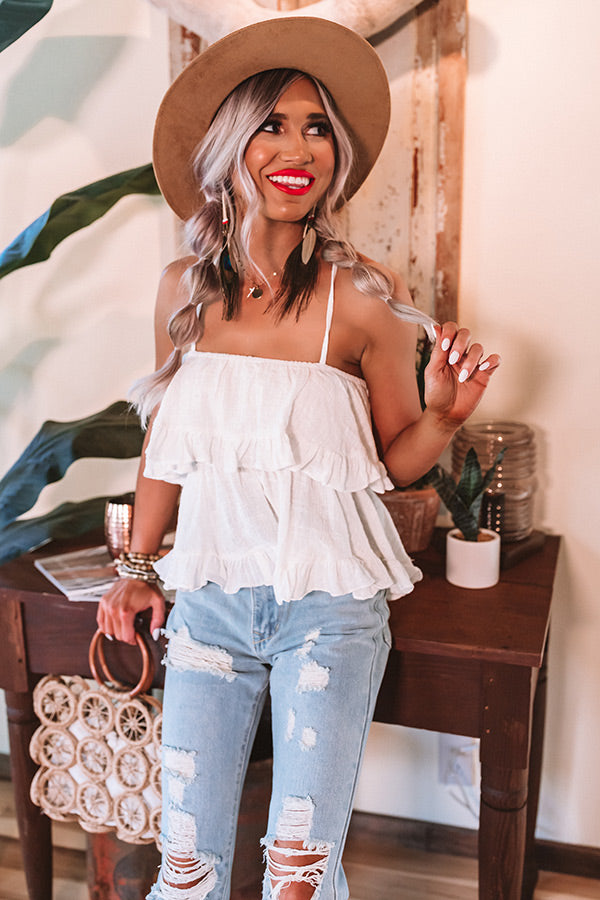 Hey Sugar, Sugar Crop Top In Ivory Image - 1